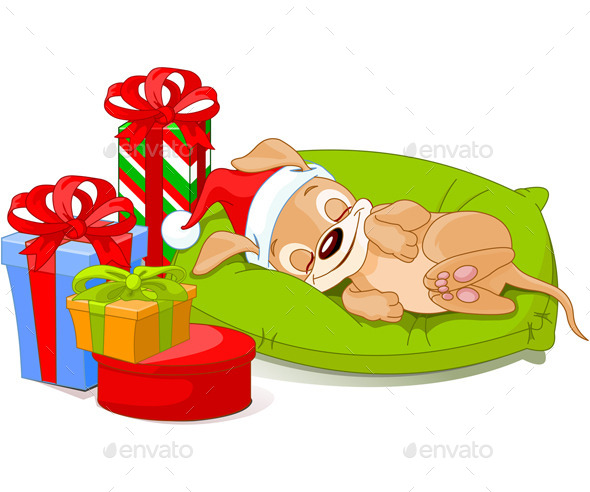GraphicRiver Christmas Puppy 9522954 GraphicRiver Christmas Puppy 9522954