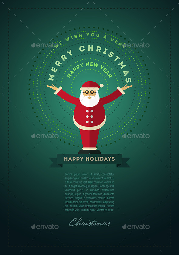GraphicRiver Santa Claus Greeting Design For Christmas 9523474 GraphicRiver Santa Claus Greeting Design For Christmas 9523474