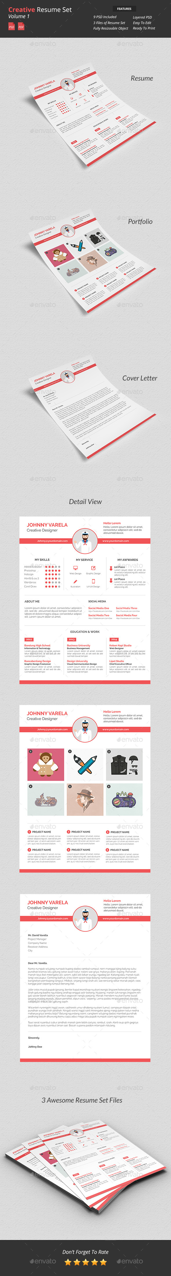 GraphicRiver Creative Resume Set v1 9523780 GraphicRiver Creative Resume Set v1 9523780