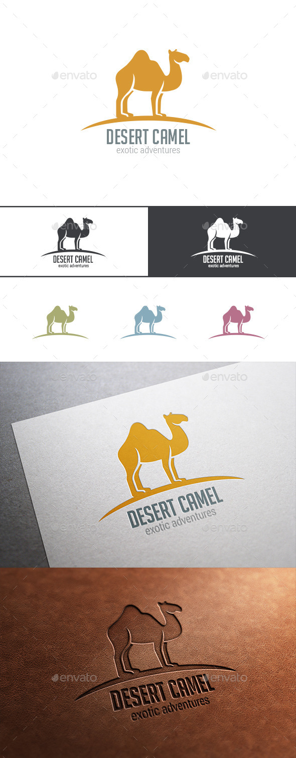 GraphicRiver Logo Camel Desert Animal 9523829 GraphicRiver Logo Camel Desert Animal 9523829