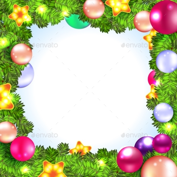 GraphicRiver Christmas Wreath with Fir and Holly 9524255 GraphicRiver Christmas Wreath with Fir and Holly 9524255