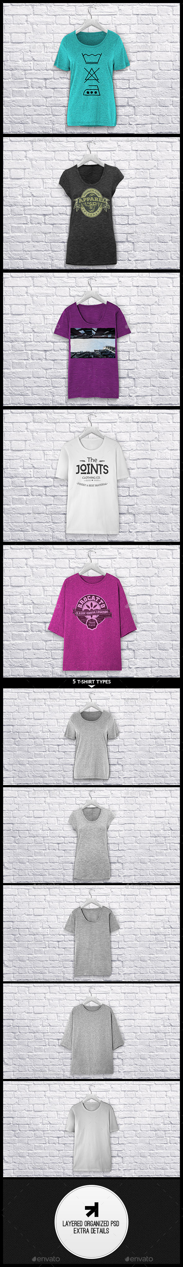 Ladies T-Shirt Mockup Ladies T-Shirt Mockup