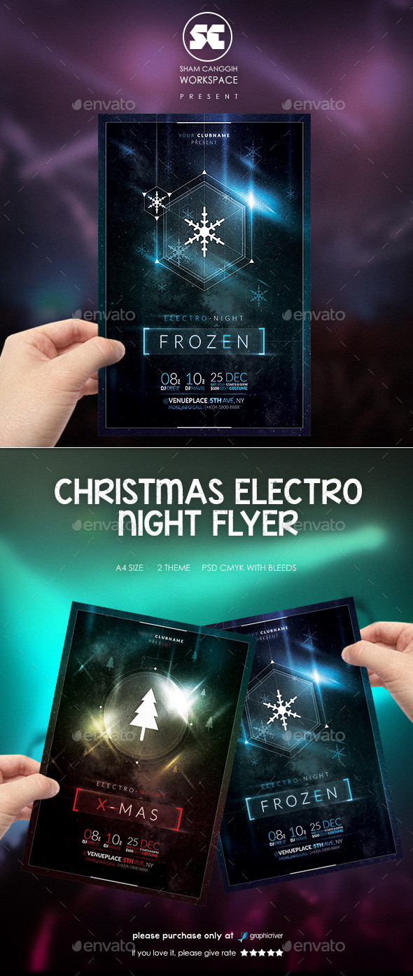 Christmas Electro Night Flyer Christmas Electro Night Flyer