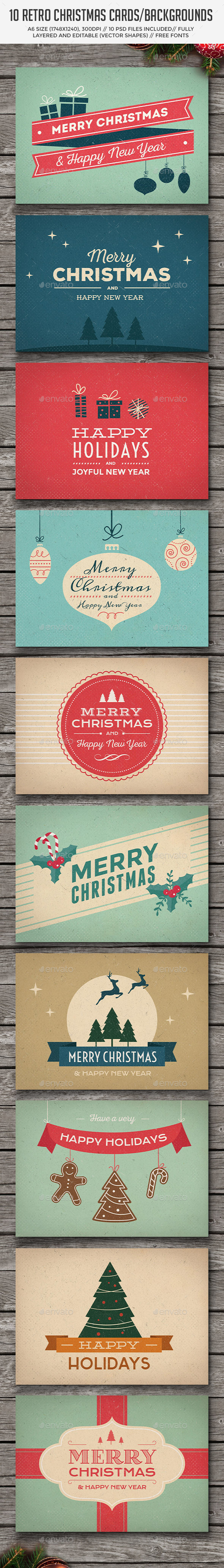 GraphicRiver 10 Retro Christmas Cards Backgrounds 9524568 GraphicRiver 10 Retro Christmas Cards Backgrounds 9524568
