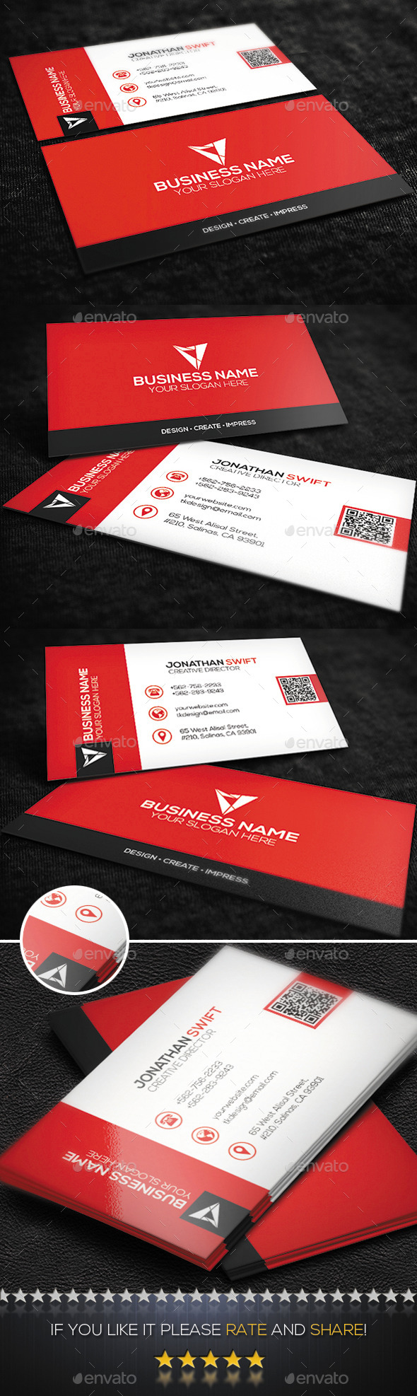 GraphicRiver Red Corporate Business Card No.09 9524613 GraphicRiver Red Corporate Business Card No.09 9524613
