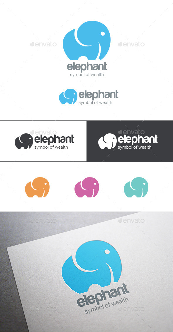 Logo Elephant Silhouette (Symbols)