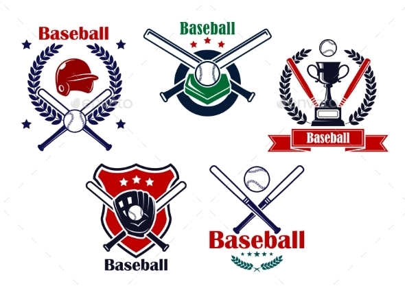 GraphicRiver Colored Baseball Emblems and Badges 9526035 GraphicRiver Colored Baseball Emblems and Badges 9526035