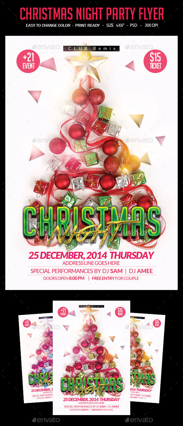 Christmas Night Party Flyer