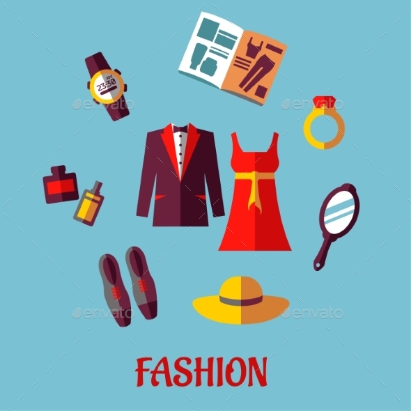 GraphicRiver Flat Fashion Icons 9526764 GraphicRiver Flat Fashion Icons 9526764