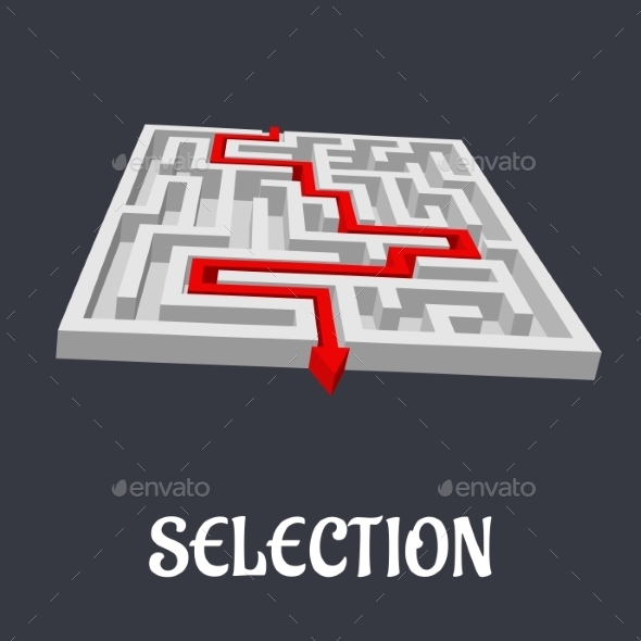 GraphicRiver Labyrinth with the Word Selection Below 9526829 GraphicRiver Labyrinth with the Word Selection Below 9526829