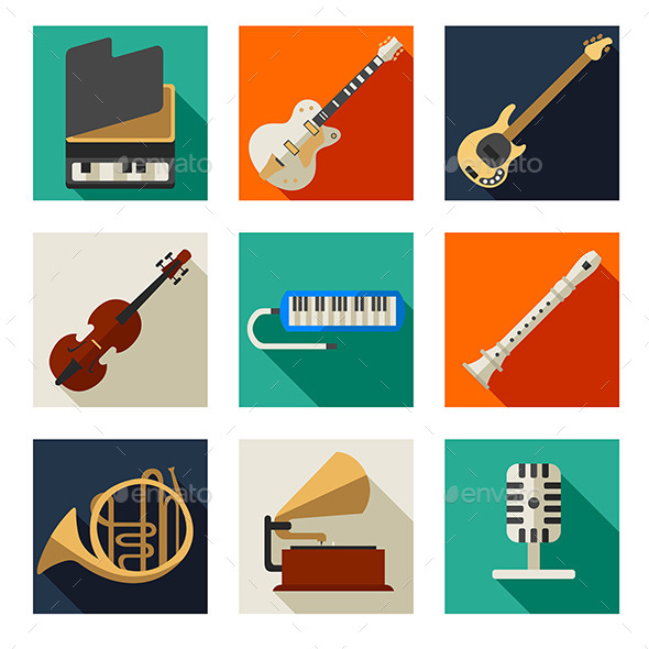 GraphicRiver Musical Instruments Icons 9526902 GraphicRiver Musical Instruments Icons 9526902
