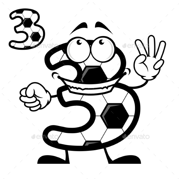 GraphicRiver Number 3 with a Soccer Ball Pattern 9527022 GraphicRiver Number 3 with a Soccer Ball Pattern 9527022