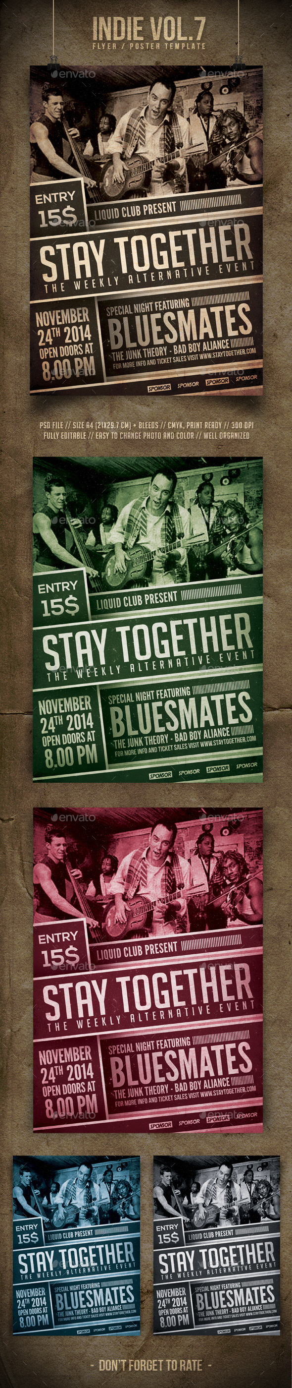 GraphicRiver Indie Flyer Template Vol 7 9455107 GraphicRiver Indie Flyer Template Vol 7 9455107