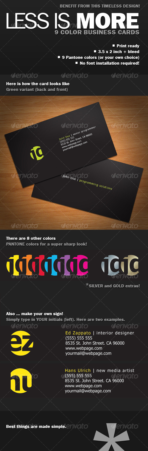 Less Is More Business Card Less Is More Business Card