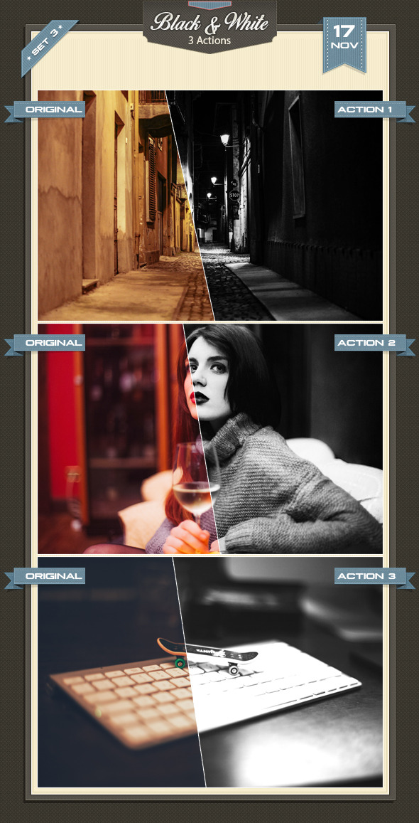 GraphicRiver Black & White Actions III 9528015 GraphicRiver Black & White Actions III 9528015
