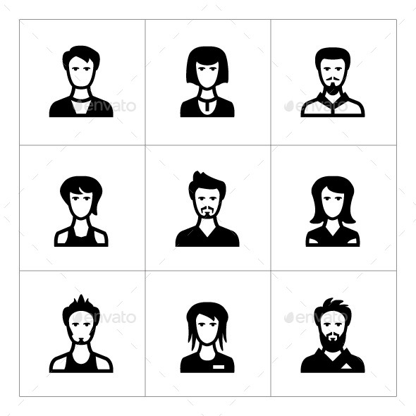 GraphicRiver Set Icons of People 9529050 GraphicRiver Set Icons of People 9529050