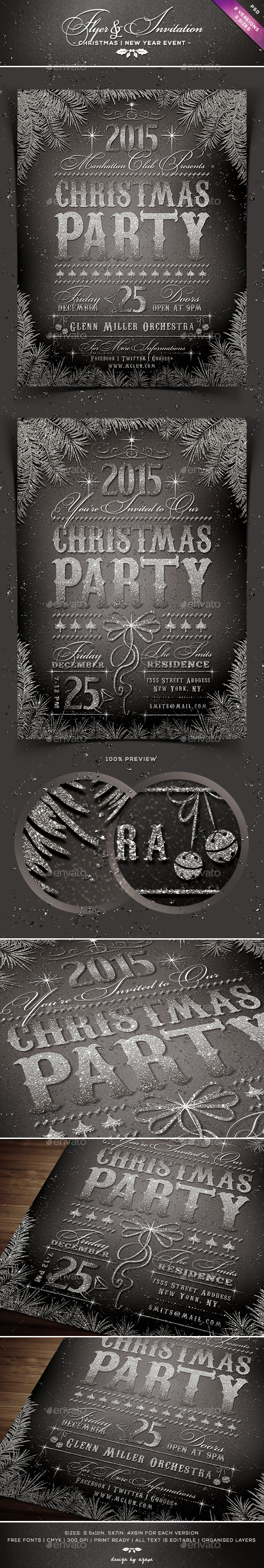 GraphicRiver Sparkly Christmas Event Flyer & Invitation 9529730 GraphicRiver Sparkly Christmas Event Flyer & Invitation 9529730