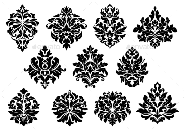 GraphicRiver Set of Floral Motifs 9530447 GraphicRiver Set of Floral Motifs 9530447