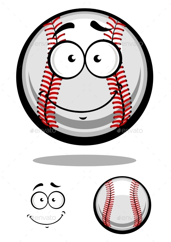 GraphicRiver Smiling Cartoon Baseball 9530464 GraphicRiver Smiling Cartoon Baseball 9530464