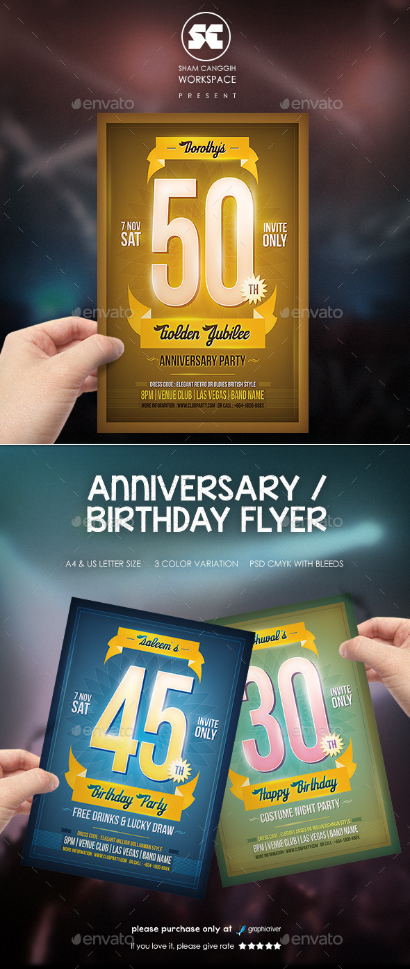 GraphicRiver Anniversary Birthday Flyer 9532530 GraphicRiver Anniversary Birthday Flyer 9532530