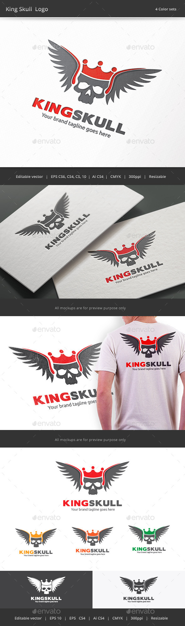 King Skull Logo (Objects)