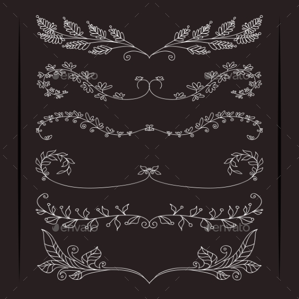 GraphicRiver Set of Calligraphic Foliate Borders 9535084 GraphicRiver Set of Calligraphic Foliate Borders 9535084
