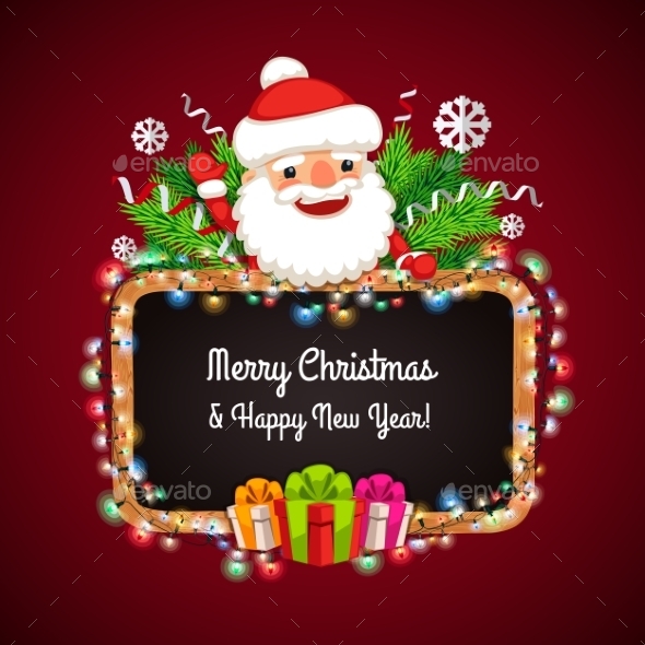 GraphicRiver Christmas Banner with Santa Claus 9535126 GraphicRiver Christmas Banner with Santa Claus 9535126