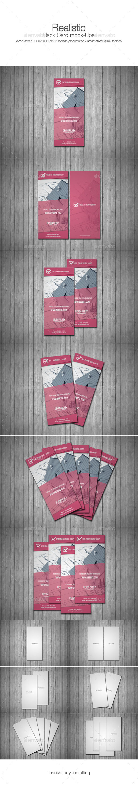 GraphicRiver Realistic Rack Card Mock Up 9535725 GraphicRiver Realistic Rack Card Mock Up 9535725