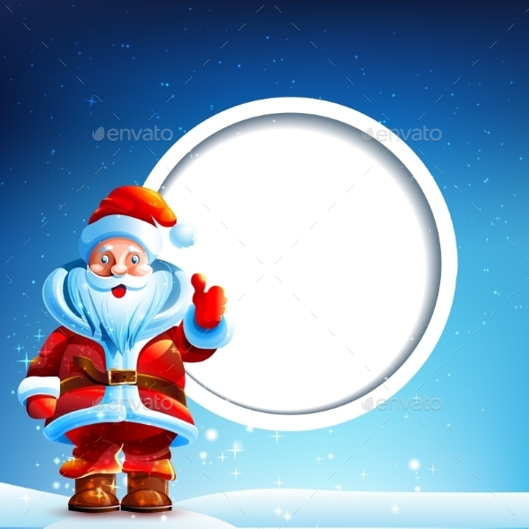 GraphicRiver Santa Claus in the Snow with a Thumbs Up 9536014 GraphicRiver Santa Claus in the Snow with a Thumbs Up 9536014