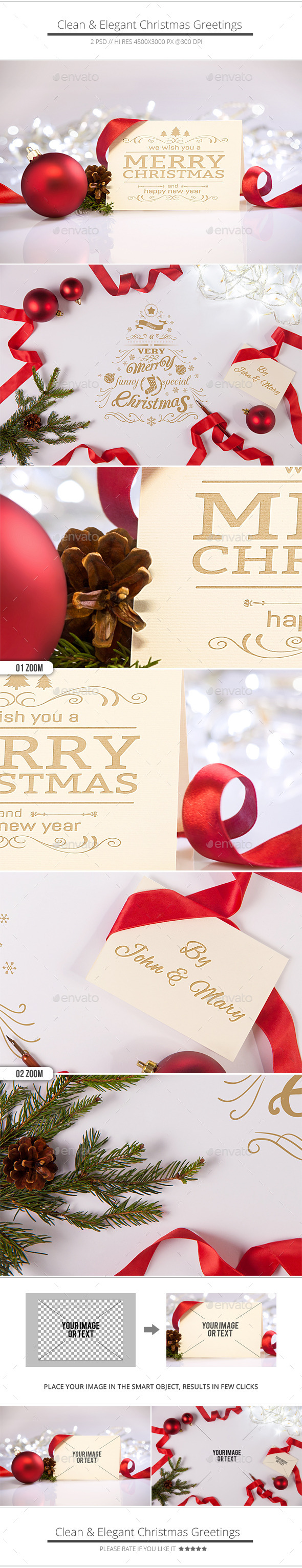 Clean and Elegant Christmas Greetings Mockups Clean and Elegant Christmas Greetings Mockups