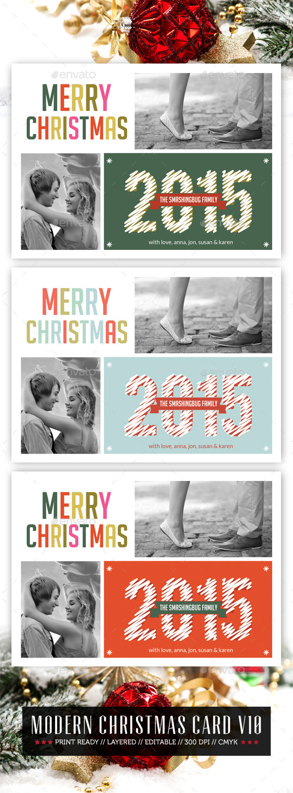 Modern Christmas Card V10