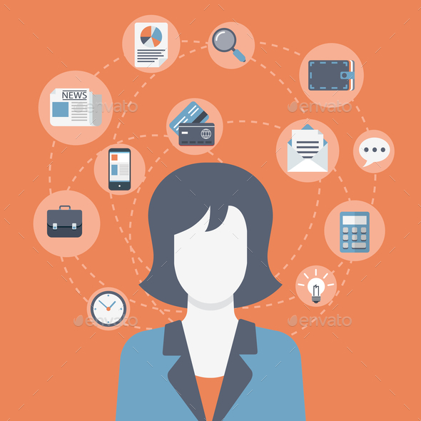 GraphicRiver Businesswoman Infographic 9537615 GraphicRiver Businesswoman Infographic 9537615