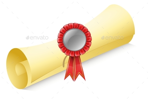 GraphicRiver Rolled Paper with a Red Ribbon 9537714 GraphicRiver Rolled Paper with a Red Ribbon 9537714