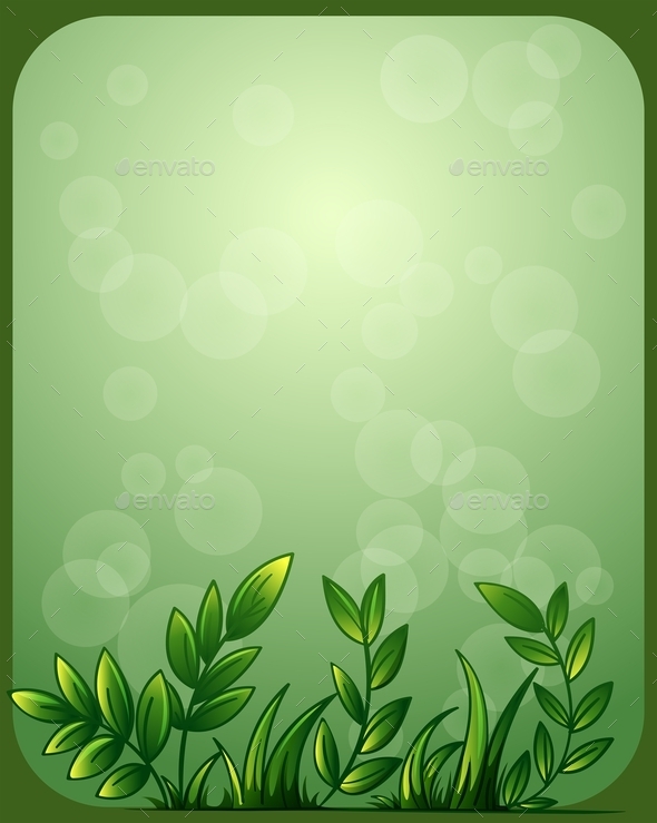 GraphicRiver Stationery with Green Leaves 9538153 GraphicRiver Stationery with Green Leaves 9538153
