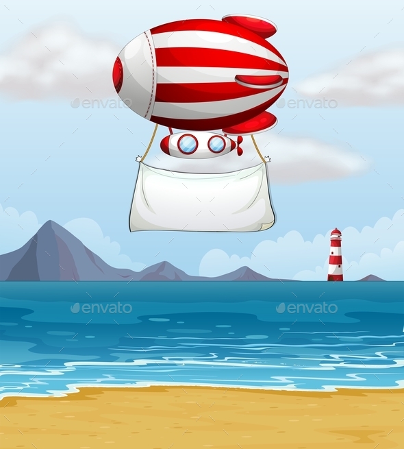 GraphicRiver A Stripe Plane with a Banner 9538932 GraphicRiver A Stripe Plane with a Banner 9538932
