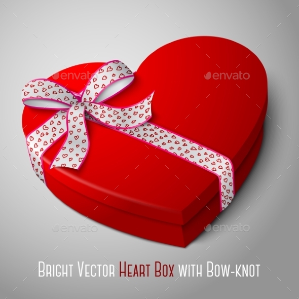 GraphicRiver Heart Shaped Box with Bow 9540809 GraphicRiver Heart Shaped Box with Bow 9540809