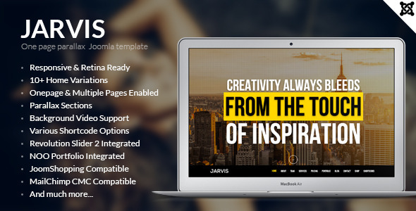 Jarvis - Onepage Parallax Joomla Template