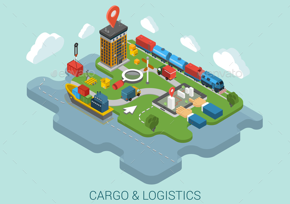 GraphicRiver Cargo Delivery Concept 9542308 GraphicRiver Cargo Delivery Concept 9542308
