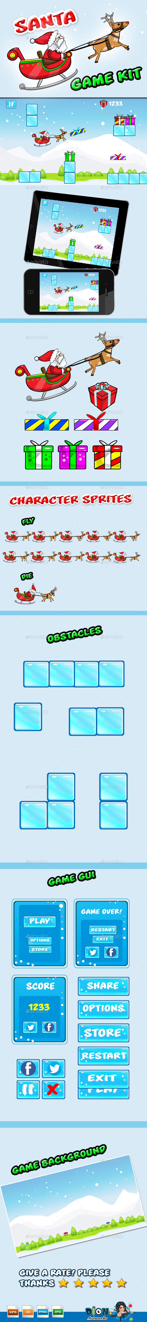 GraphicRiver Santa Game Assets 9542313 GraphicRiver Santa Game Assets 9542313