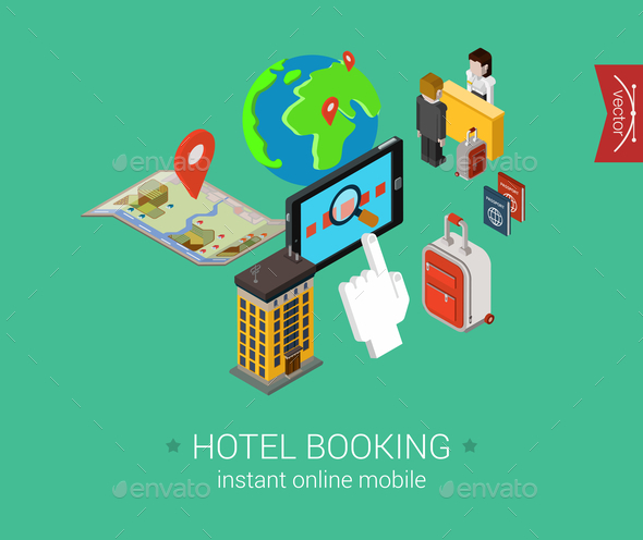 GraphicRiver Hotel Booking Concept 9542338 GraphicRiver Hotel Booking Concept 9542338