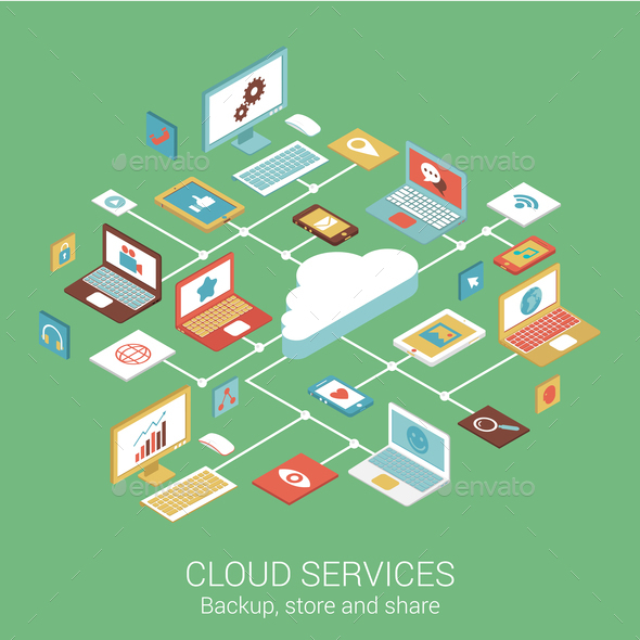 GraphicRiver Cloud Services Concept 9542583 GraphicRiver Cloud Services Concept 9542583