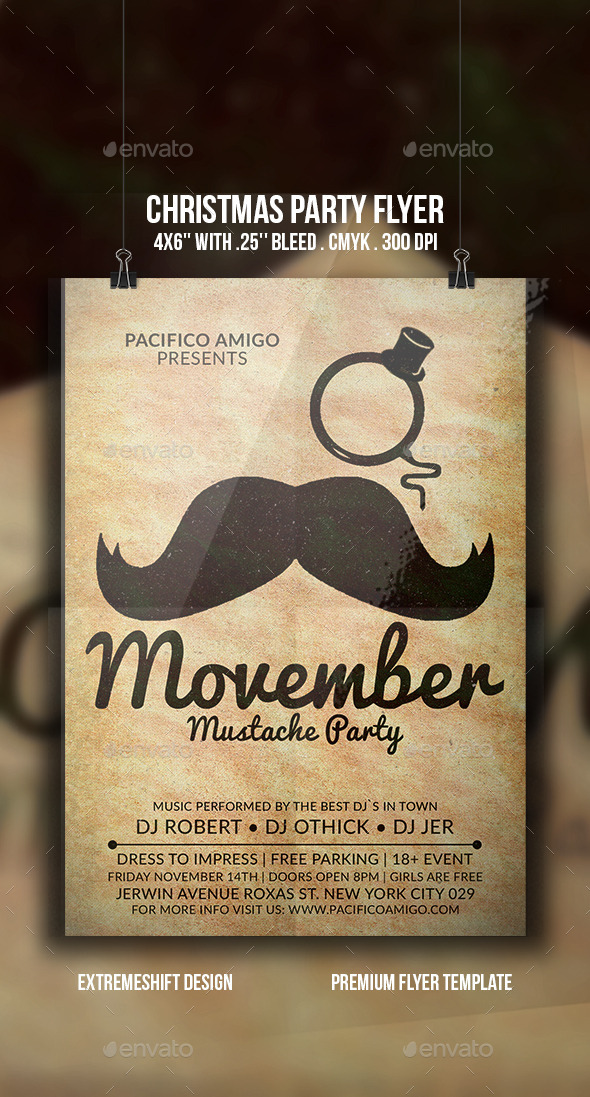 GraphicRiver Movember Mustache Party Flyer 9543971 GraphicRiver Movember Mustache Party Flyer 9543971