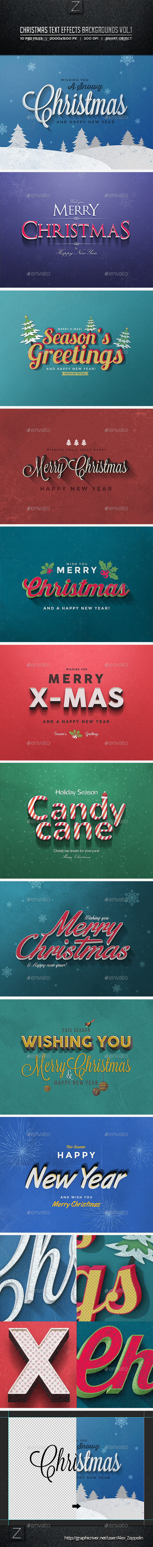 GraphicRiver Christmas Text Effects Backgrounds Vol.1 9544520 GraphicRiver Christmas Text Effects Backgrounds Vol.1 9544520