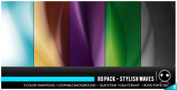 Videohive HD Pack Stylish Waves 36087