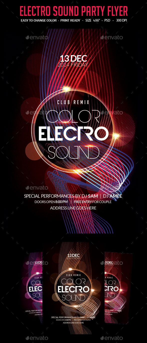 Electro Sound Party Flyer (Clubs & Parties)