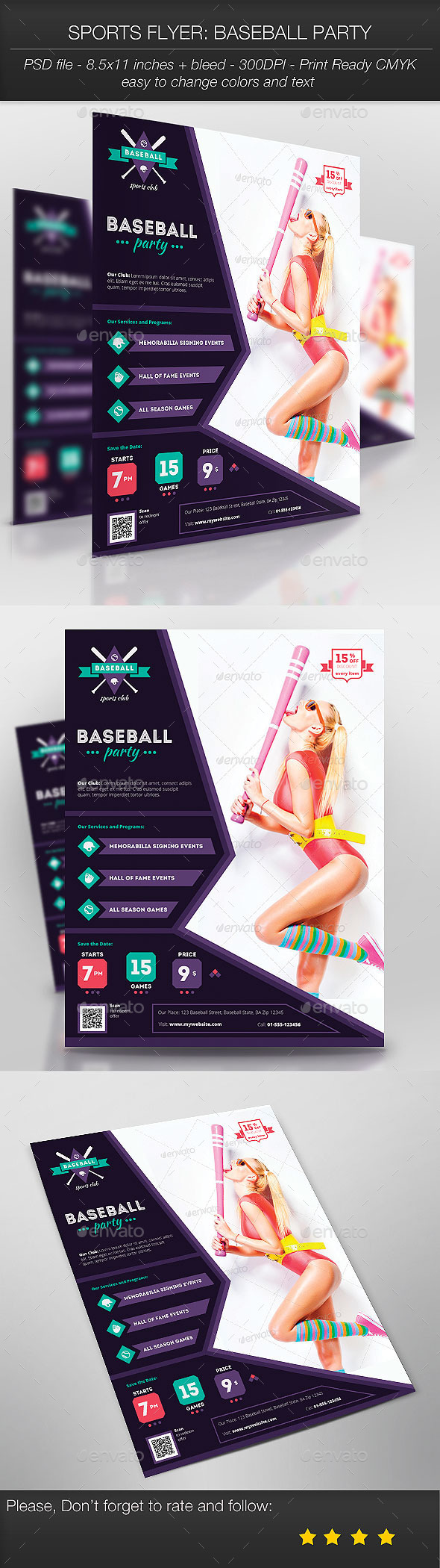 Sports Flyer: Baseball Party (Sports)