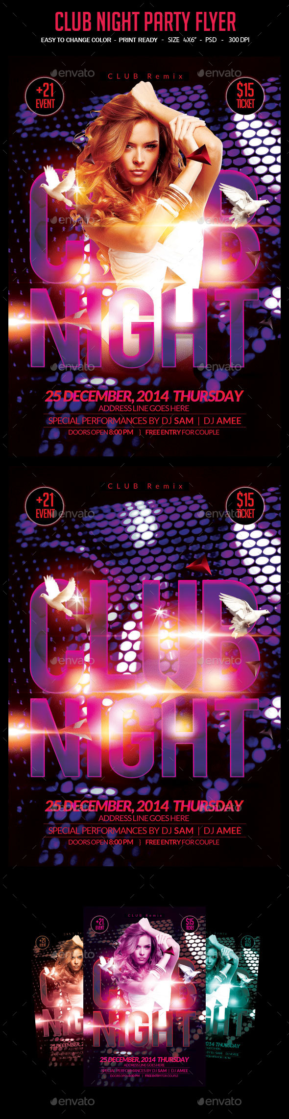 Club Night Party Flyer (Clubs & Parties)