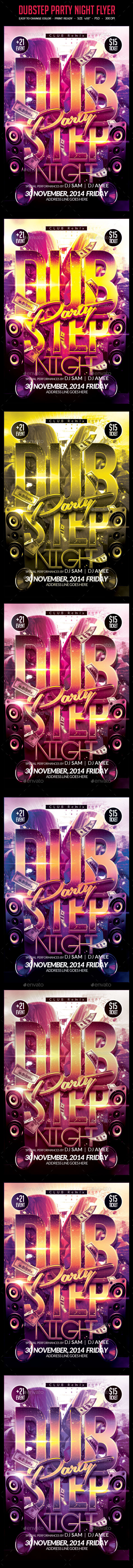 Dubstep Night Party Flyer (Clubs & Parties)