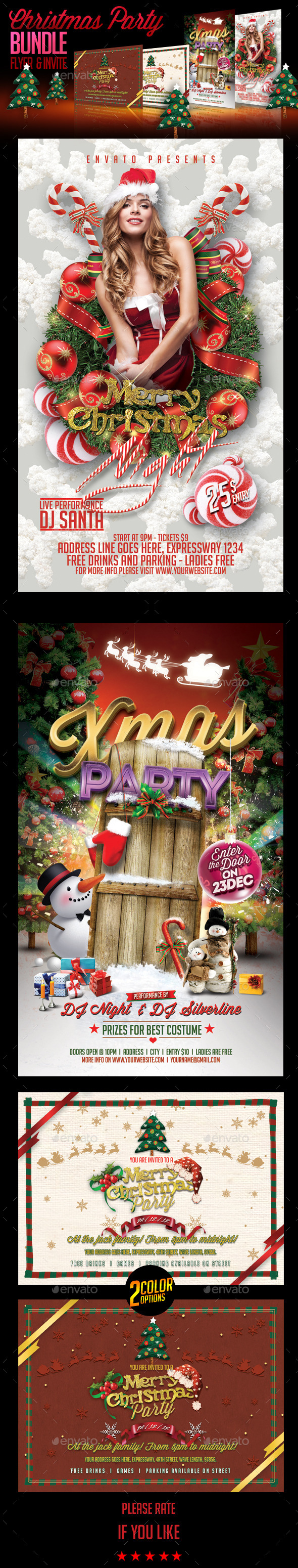 Christmas Party & Invite Bundle (Holidays)