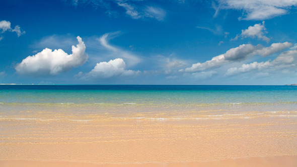 Gold Sand Beach And Clouds Gold Sand Beach And Clouds